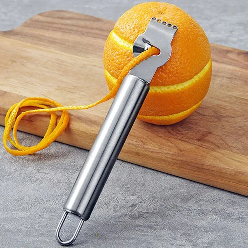 Stainless Steel Lemon & Orange Peeler - Dual-Purpose Citrus Fruit Knife Kitchen Gadget Bar Accessory Versatile Kitchen Tool