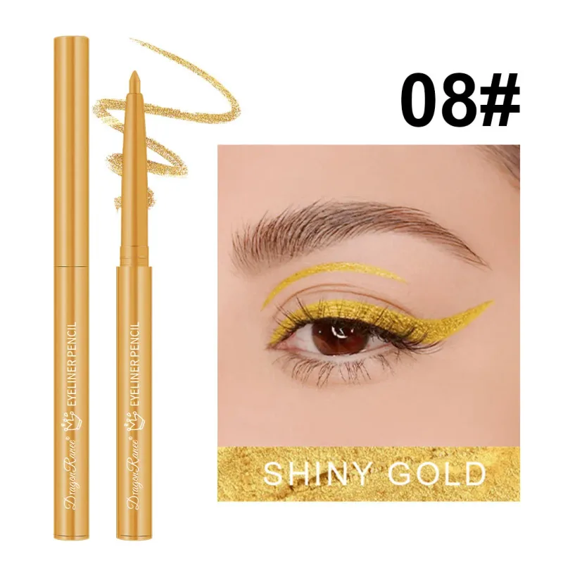 Waterproof Black Brown Eyeliner Gel Pencil Matte Smooth Quick Dry Easy Wear Pearlescent Eyeshadow Eye Liner Pen Makeup for Eyes