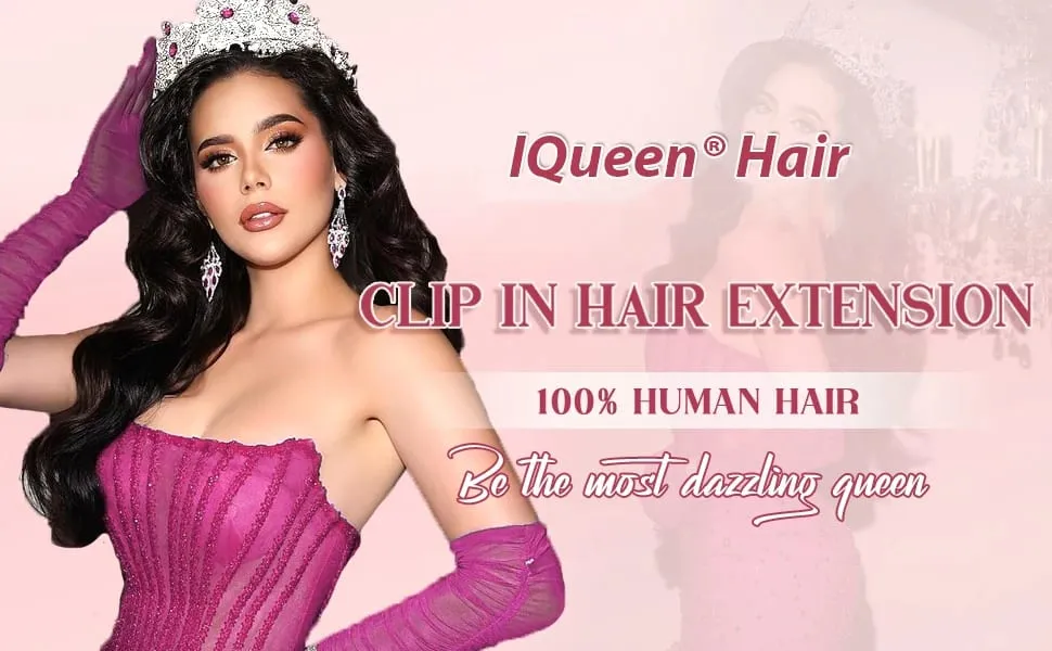 Highlight 4/27 Body Wave Clip In Hair Extensions 100% Human Hair 120g/8pcs Full Head Clip Ins Human Hair Extensions For Woman