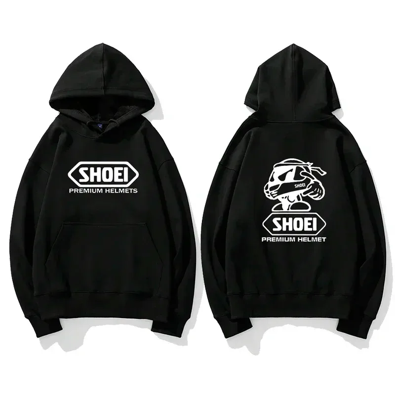 Motorcycle Helmet Theme Graphic Hoodie Unisex Front Back Double Print Biker Drawstring Hooded Sweatshirt Casual Pullover Top — image 1