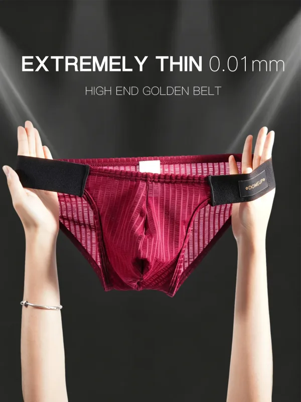 1/2/3PCS New Men's Premium Mercerized Cotton Briefs Ultra‑Thin Breathable Silky Soft Fitness Gym Daily Wear Men Underwear