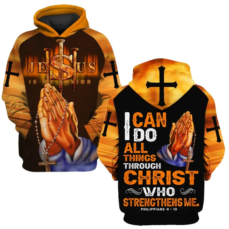 2025 Spring And Autumn God Jesus Graphic Pullovers Animal Lion 3d Printed Hooded Hoodies Sports Casual Daily Unisex Sweatshirts