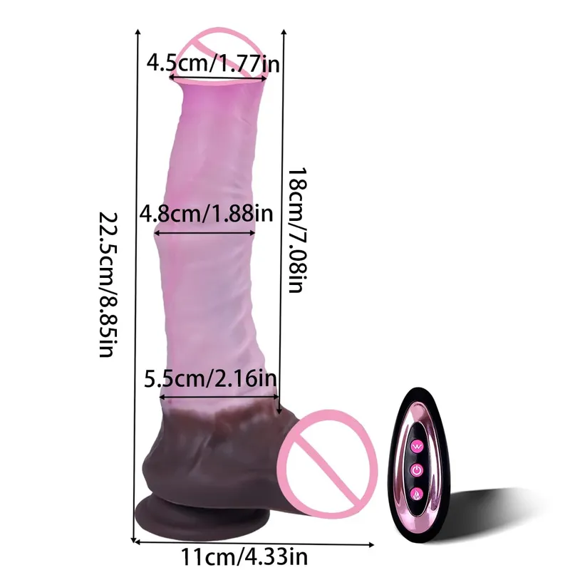 Big Telescopic Dildo Sex Toy Vibrator Dildo Remote Control Thrusting Vibration Penis Monster Dildos Vagina Anal G Spot Massager