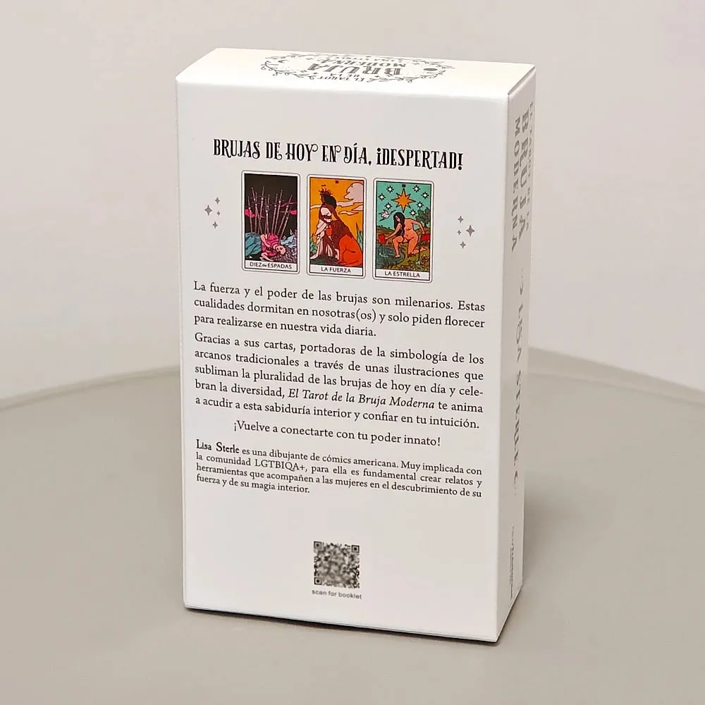 Modern Witch Tarot Deck in Spanish Language 10.3*6cm 78 Pcs Tarot Cards Combine with Diverse Bodies Up-to-the-minute Fashion