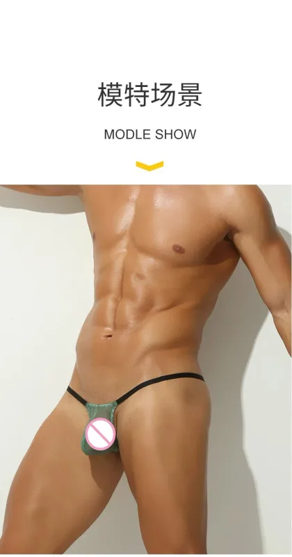 Transparent G-string Men Sexy Mini T-back Thongs See Through Underwear Bulge Pouch Underpants Ice Silk Lingerie Sheer Undies — image 15
