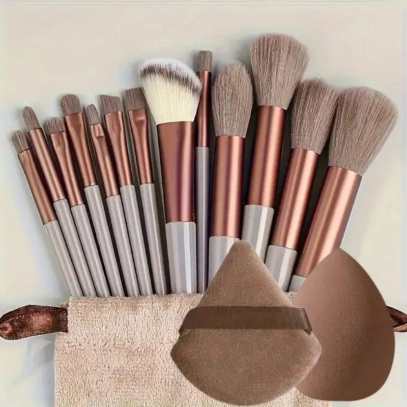 15PCS Professional Makeup Brush Set Soft Synthetic Hair Foundation Powder Blush Eyeshadow Brushes Complete Cosmetic Ma
