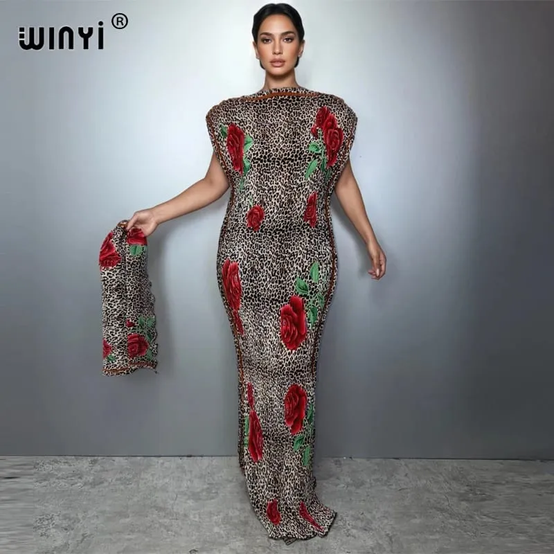 Plisované elastické tenké šaty dámské zmačkaný design Plisované luxusní muslimské společenské šaty Abaya Poncho pro ženy Plážové oblečení Kaftan