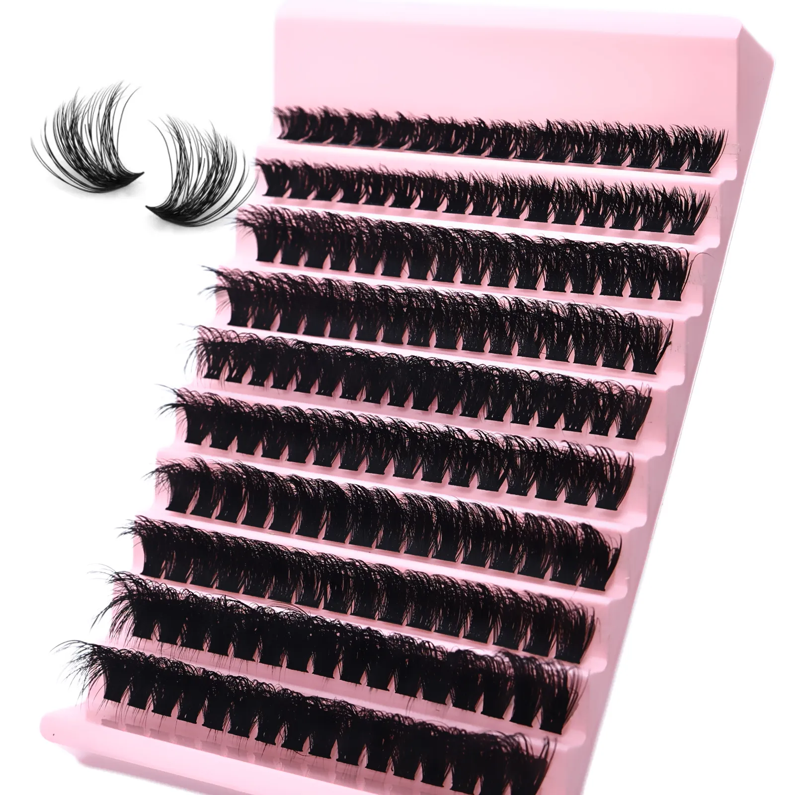 DIY Cluster Lash Extensions D Curl Fluffy Individual Lashes Segmented Reusable False Eyelash Clusters Beginners Home Eye Makeup
