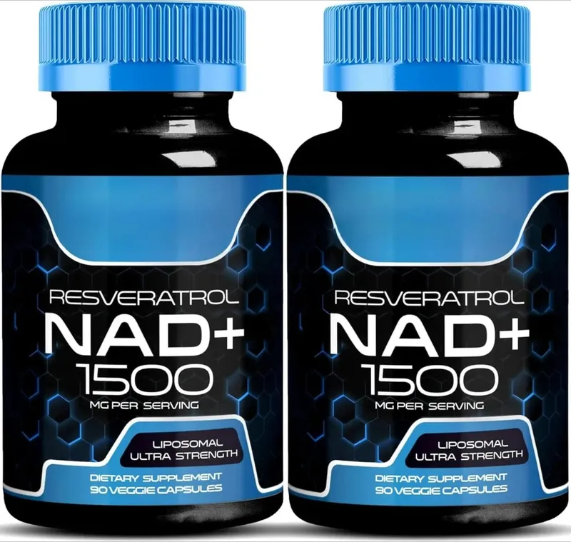 NAD+ Capsules with Resveratrol Herbal Antioxidant Supplement Support Cellular Health Energy & Anti Aging for Women Men 90pieces