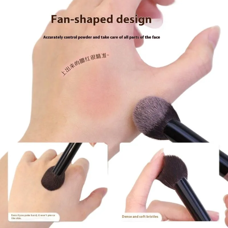 Hot Sale 1 Pcs Small Fan Shape Blusher Brush Powder Blush Cream Liquid Blush Makeup Brushes Precise Blush Brush Makeup Tools — image 5
