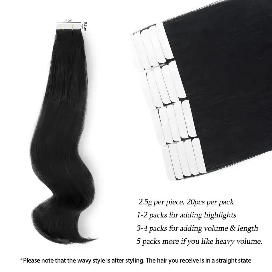 Tape In Straight 100 Human Hair Extensions Brazilian Hair Blonde Adhesive Extensions Skin Weft Black Brown 100% Real Human Hair