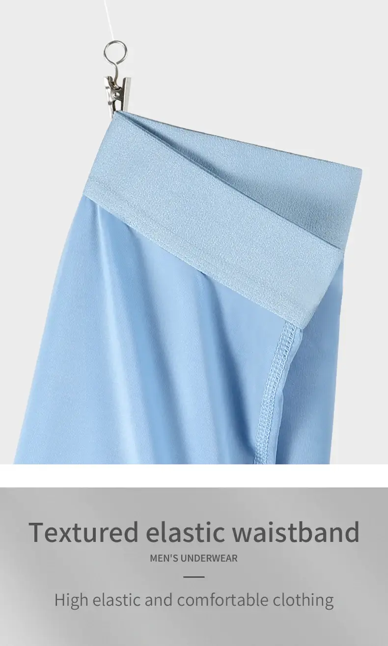 Panlalaking ice silk sports underwear panlalaki sa tag-araw na manipis na suot na binti tumatakbo makahinga malaking sukat pinalawig na pagsusuot ng crotch boxers