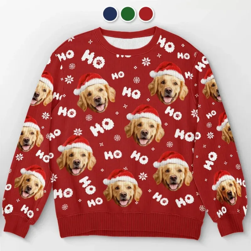 Personalizado sua foto 3d impressão feia camisola de natal diy rosto família pullovers imagem engraçada moletom personalizado presente de natal unisex
