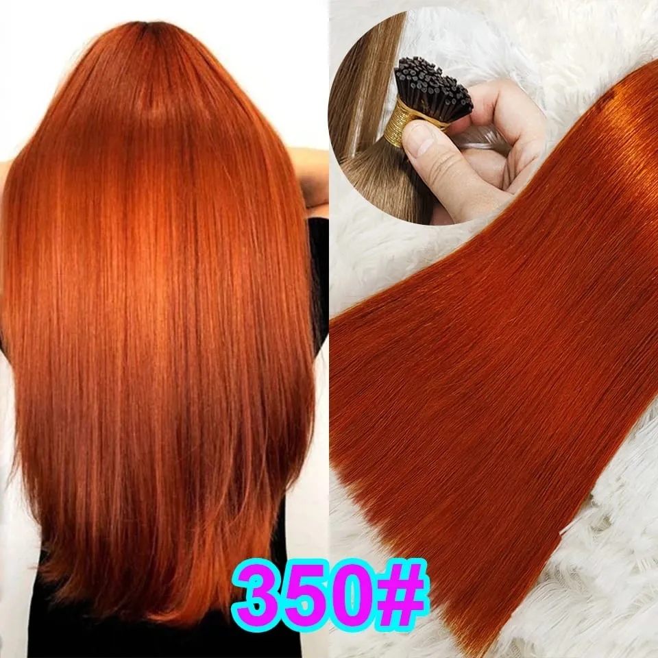 Human Hair I Tip 100% Human Hair Extensions Keratin Straight Brazilian Remy Human Hair Natural Capsule Hair Extension 30 Inch