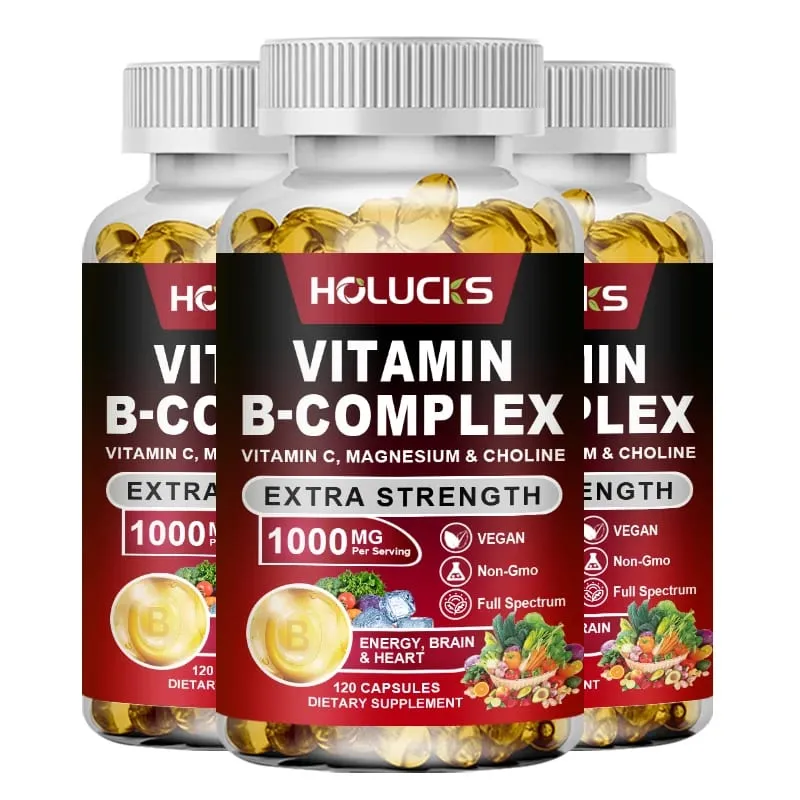 High Absorption B-Complex Capsules with Biotin & Folate Support Mood Balance Immune Skin & Nails Health for Daily Life