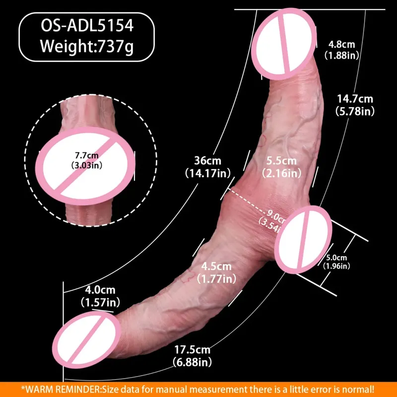 Realistic Dildo Double Side Buttplug Couple Buttplug Soft Silicone G-spot Stimulator Anus Dilator Dual End Penis Sex Toy