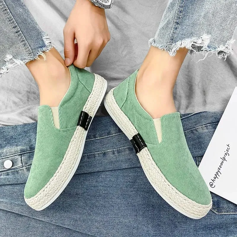 Man's Sneakers Canvas Flat Fisherman Linen Cloth Sneakers Shoes Male Summer Casual Shoes for Men Loafers 2025 Walking Shoes Male