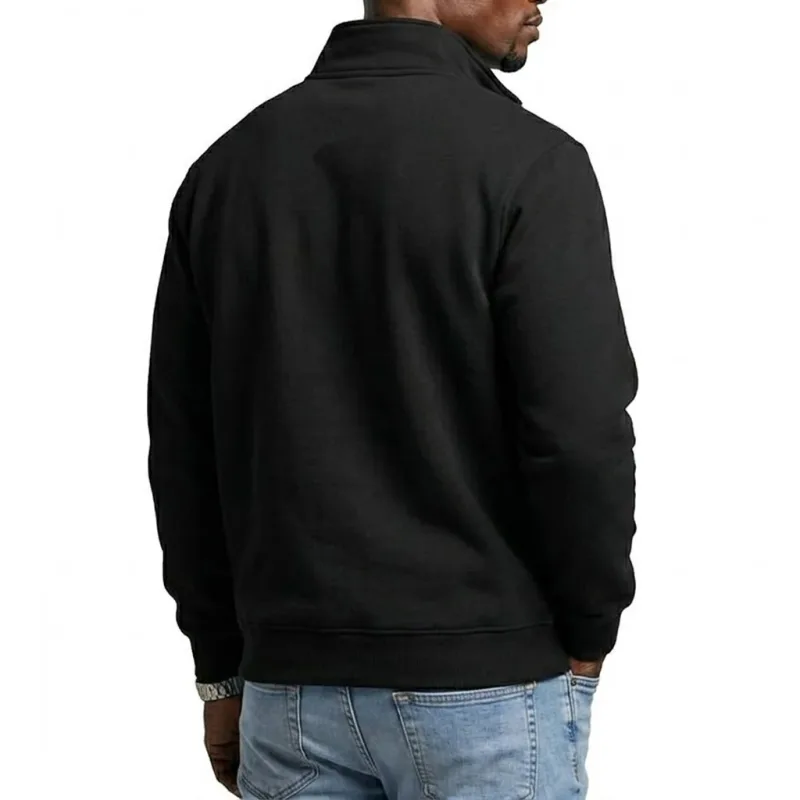 Mens Outdoor Quarter Zip Sweatshirts Casual Half Zip Pullover Hoodies Solid Color Spring Autumn Tops for Gym and Daily Tops