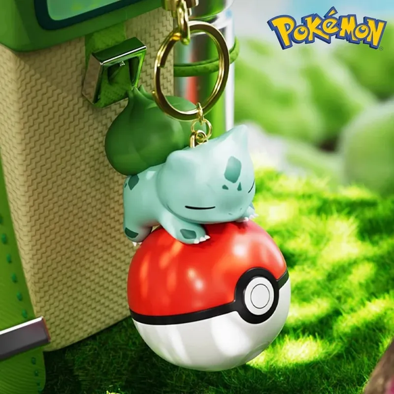 Pokemon mignon brillant série charme PokeBall porte-clés modèle poupée Pikachu Tiplup Bulbasaur figurine d'action dessin animé sac accessoire cadeau