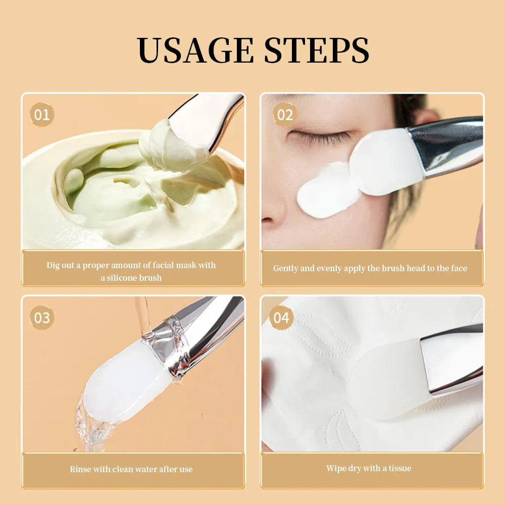 Double Head Silicone Facial Mask Brush Face Cleaning Scraper Daub Type Mud Film Special Brush Beauty Tool Brush Make up Brushes