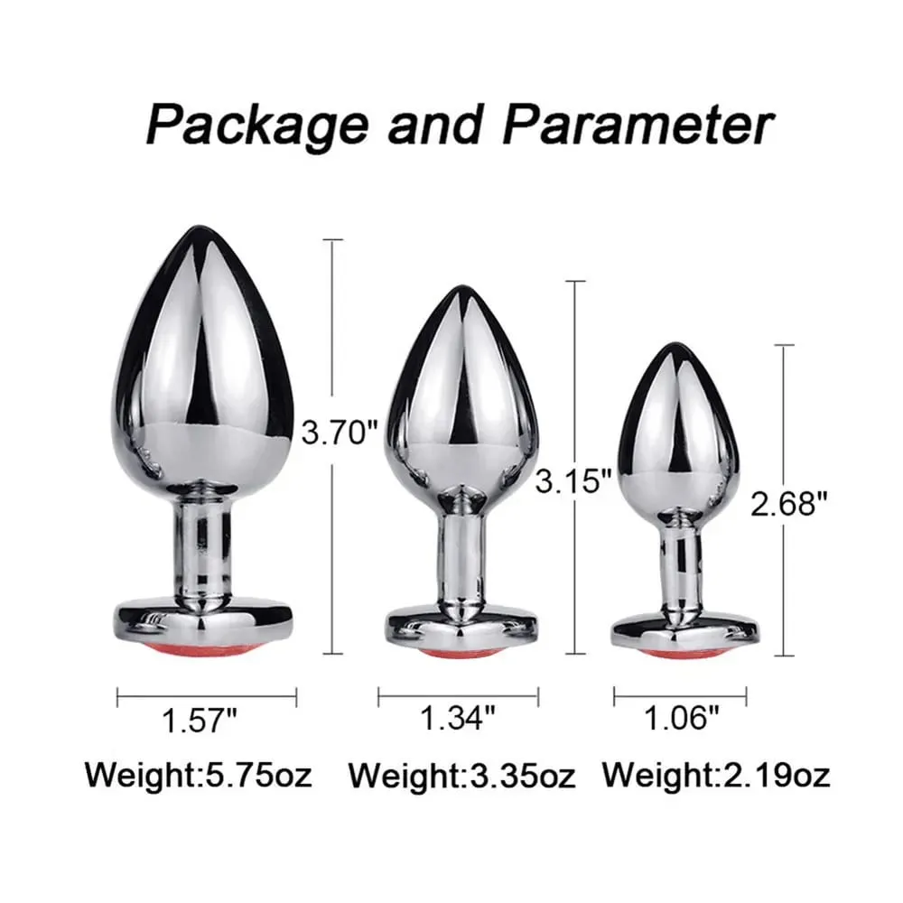 S/M/L Metal Anal Plug Butt Plug Sex Toy Butt Toy for Women Men Couples Gay Adult Game Masturbation Anal Diamond Sex Shop