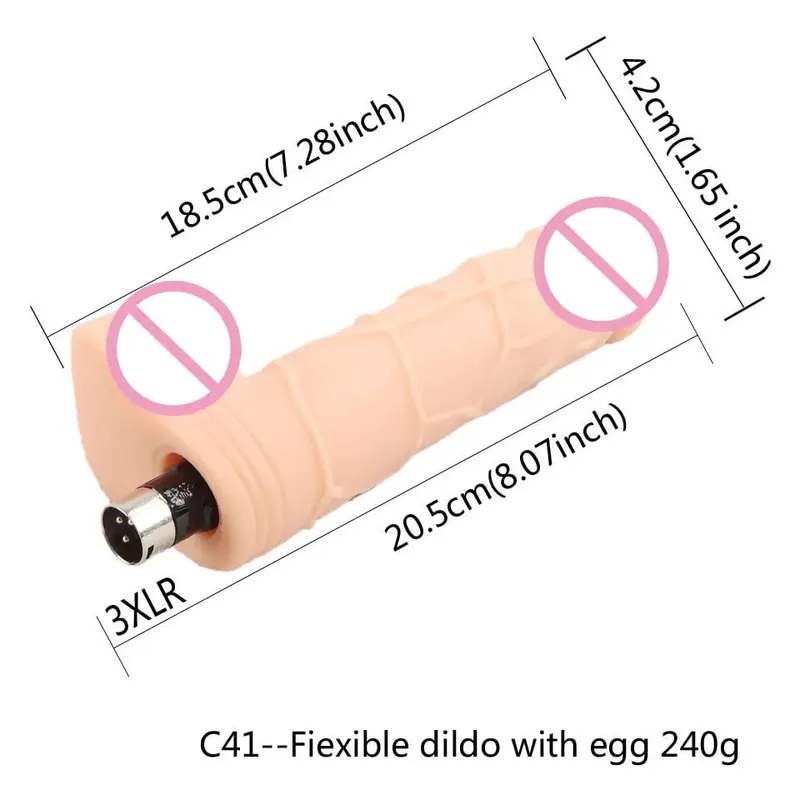 3XLR 3PRONG Attachment Dildo For Sex Machine Attachment Women and Men Sex Masturbation Love Machine Dildo Sex Toys