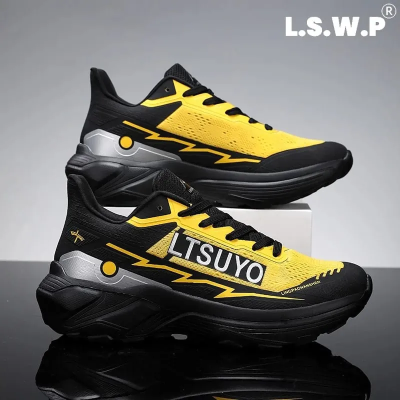 Men's Running Shoes High-Rebound Cushioning Technology Autumn and Winter Sports Shoes Lightweight Non-Slip Sneakers for Running Walking and Training