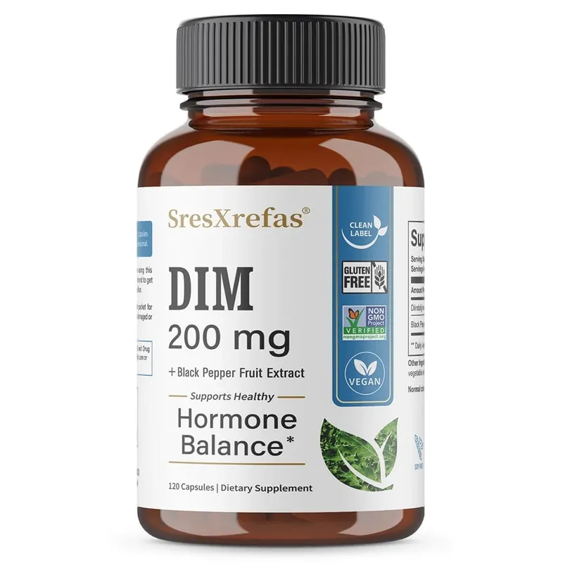 DIM Supplement 200mg Unisex Menopausal Support Antioxidant Support Promotes Overall Health
