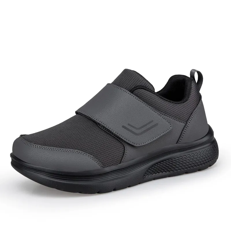Extra Wide Men's Orthopedic Diabetic Shoes for Elderly Orthopedics Feet Swollen Adjustable Easy Top Walking Shoes Sneakers