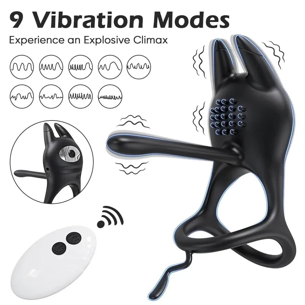 Vibrating Cock Ring Penis Ring for Men Ejaculation Delay Remote Control Penis Extension Clit Stimulator Sex Toy for Couples 18+ — image 3