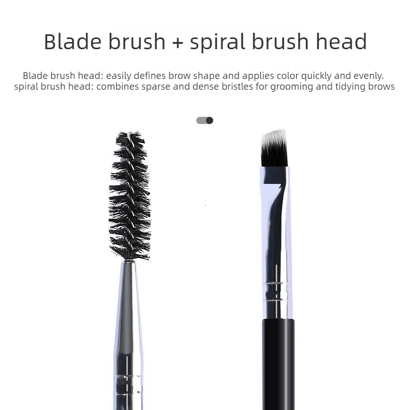 Berus Kening Lembut Berus Bulu Mata 2 dalam 1 Pembentuk Kontur Profesional Kening Eyeliner Berus Solek Eyes Blending Berus Kosmetik
