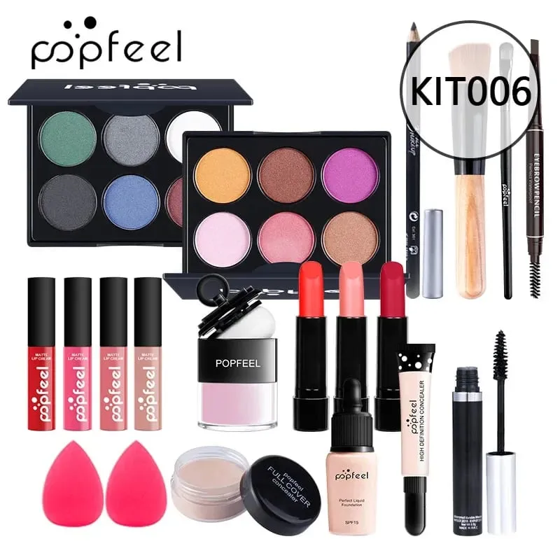 Christmas Makeup Gaveæske Foundation Eyeshadow Powder Long Lasting Lip Ink 27 stykker Fødselsdagsgaver Makeup til kvinder komplet sæt