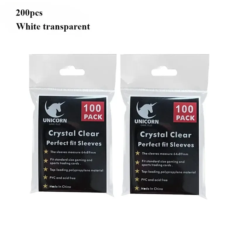 100 pz Hot Trasparente MTG Buste per carte Formato Standard Trasparente TCG Card Protector Copertura interna della carta per giochi da tavolo sportivi 64x89mm