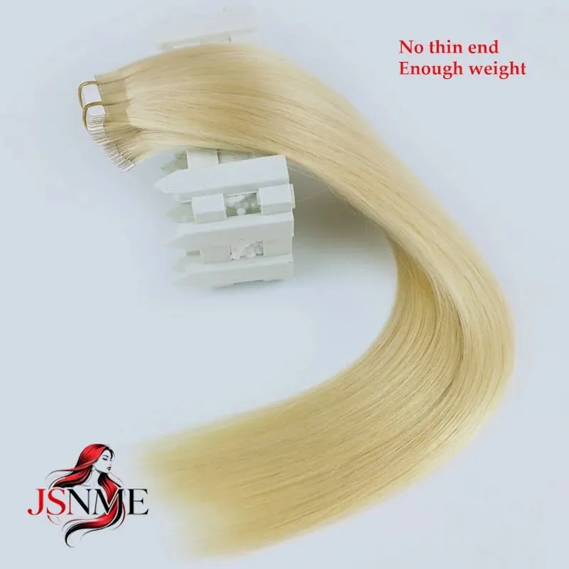 Tape In Human Hair Extensions 100% Really Hair Tape In Hair For Women Natural Brown Blonde Straight 613 For Salon