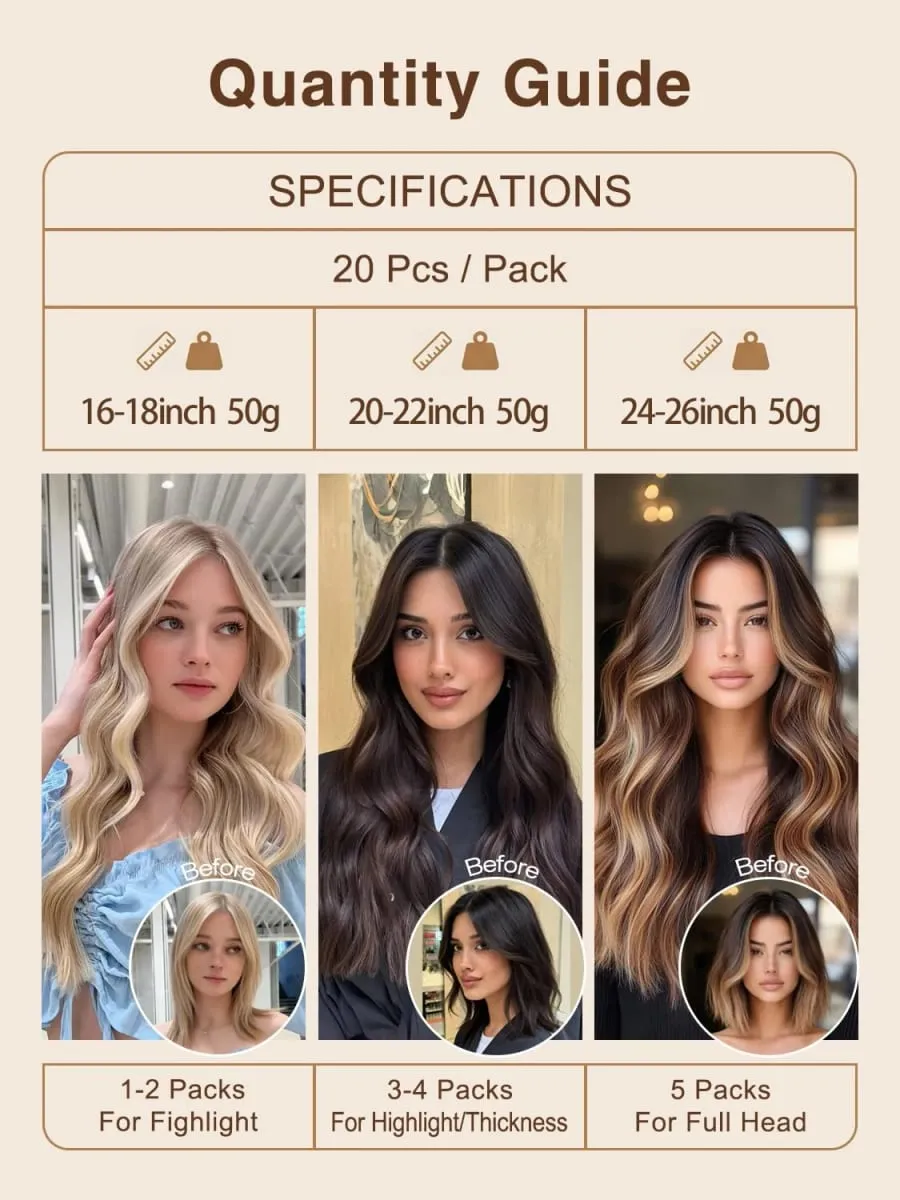 4/27 Straight Tape In Hair Extensions Highlight Invisible Tape In Human Hair Extensions For Salon High Quality 100% Human Hair