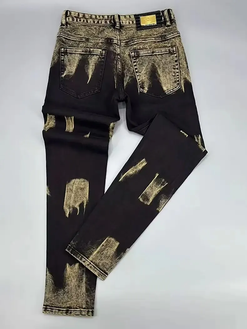 High-quality American Retro Men Jeans 2026 autumn new micro-elastic popular wear-resistant wash slim straight pants