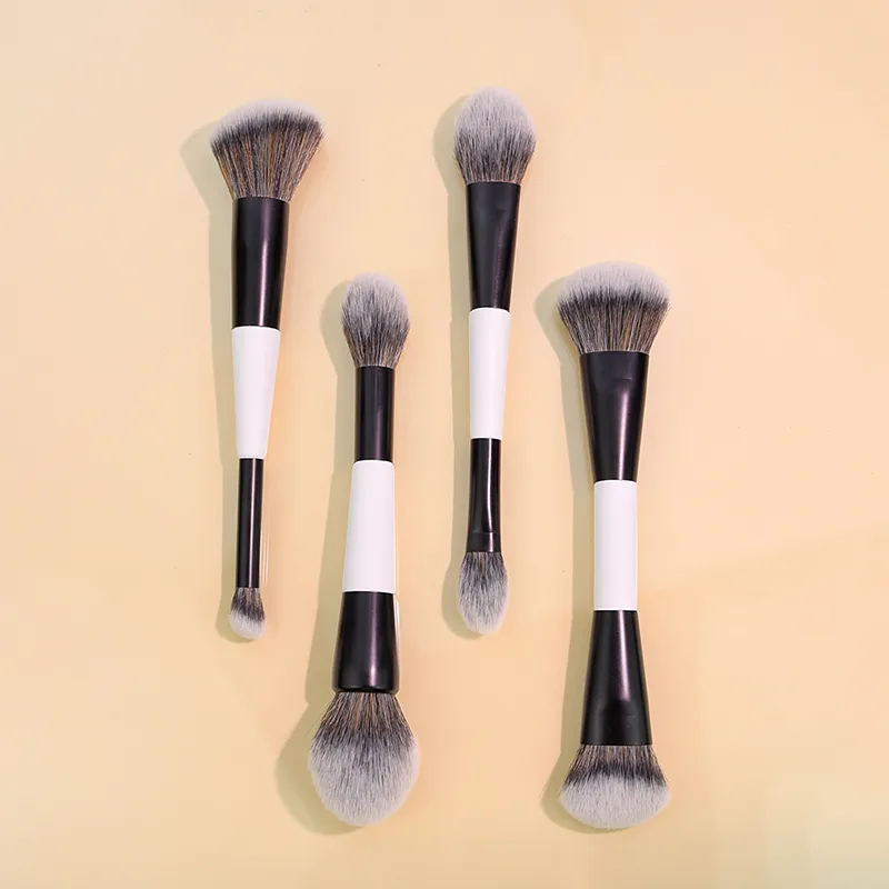 ✦ Dual-Ended Foundation Face Brush Double-ended Powder Blush Contour And Eyeshadow Concealer Makeup Brushes