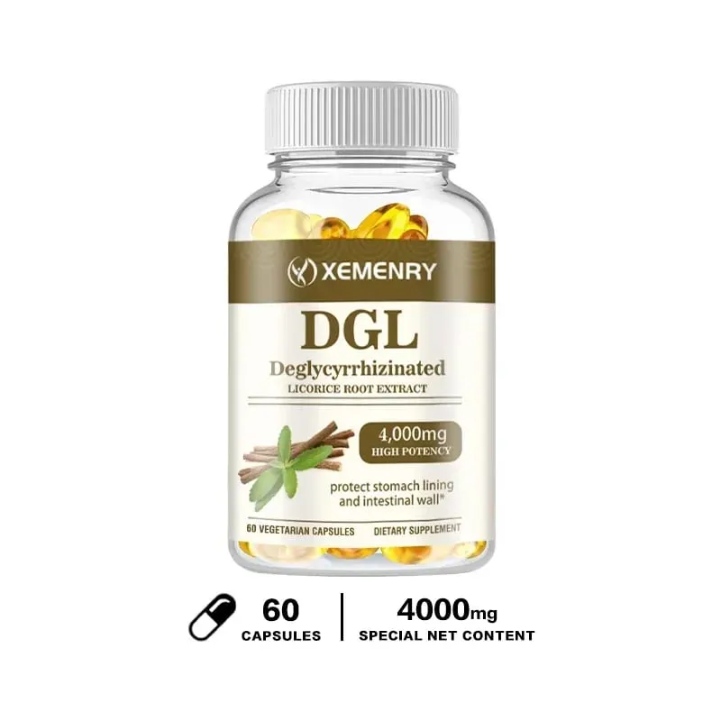 DGL Licorice Capsules 4000mg - Promotes Healthy Digestion Enhances Appetite Replenishes Energy and Accelerates Absorption