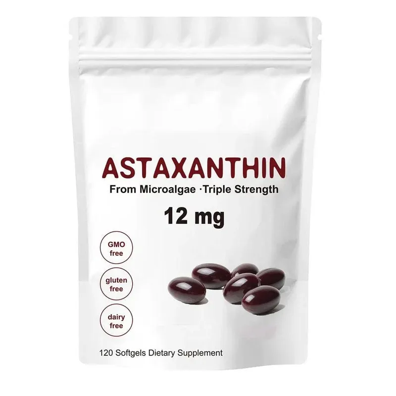 Triple Strength Astaxanthin 12mg - Natural Astaxanthin Antioxidant Supplement Non-GMO Verified & Gluten Free - 120 Softgels