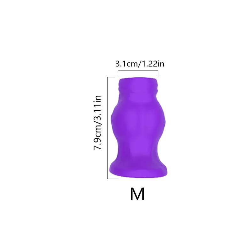 Morbido Silicone Hollow Anal Plug Tunnel Butt Plug Usura quotidiana Base svasata Clistere Dilatatore Anal Trainer Giocattolo del sesso per uomini Donne S/M/L