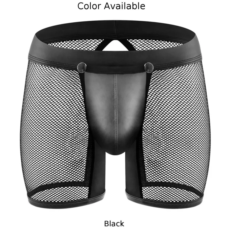 Bulge Pouch Shorts Men Fishnet Underwear Lounge Clothing All Seasons Style Average Size Fit Breathable Fabric Classic Theme