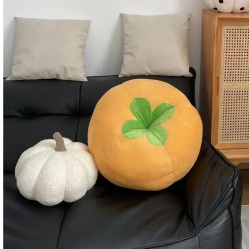 Thickened Cushion with Tomato-Shaped Pillow Vegetable Mushroom Persimmon Round Cushion Pad for Window Seat Pillows for Bedroom