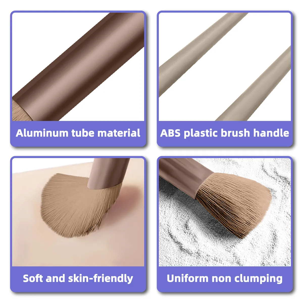 13PCS/set Makeup Brushes Set Soft Synthetic Fiber Cosmetic Brushes For Face Eyes Foundation Blush Eyeshadow With Storage Pouch