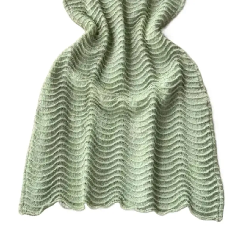 Groene Doorzichtige Mini-jurk met Halterhals Dames Mouwloze Golvende Getextureerde Zonnejurk Stretchy Gebreide Bodycon Zomerfeestjurk