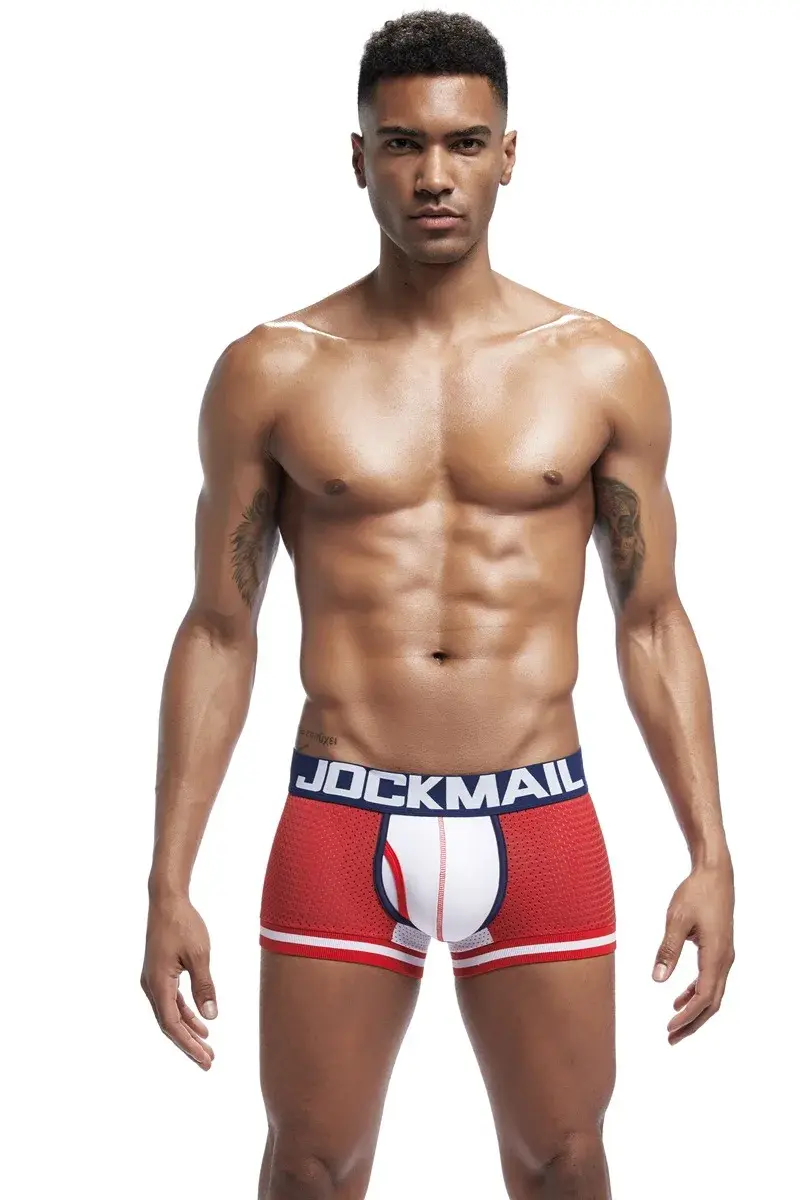 Jockmail Nam Boxer Lưới Quần Lót Thoáng Khí Mềm Mại Thoải Mái Thoải Mái Quần Short Thể Thao Trưởng Thành Người Quần Lót Quần Áo Quần Lót