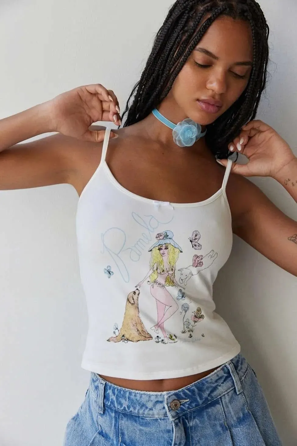System Of A Down Hand Print Women Crop Cami Top Y2K Rock Band Slim Fit Spaghetti Strap Sleeveless Vintage Grunge Tank Top
