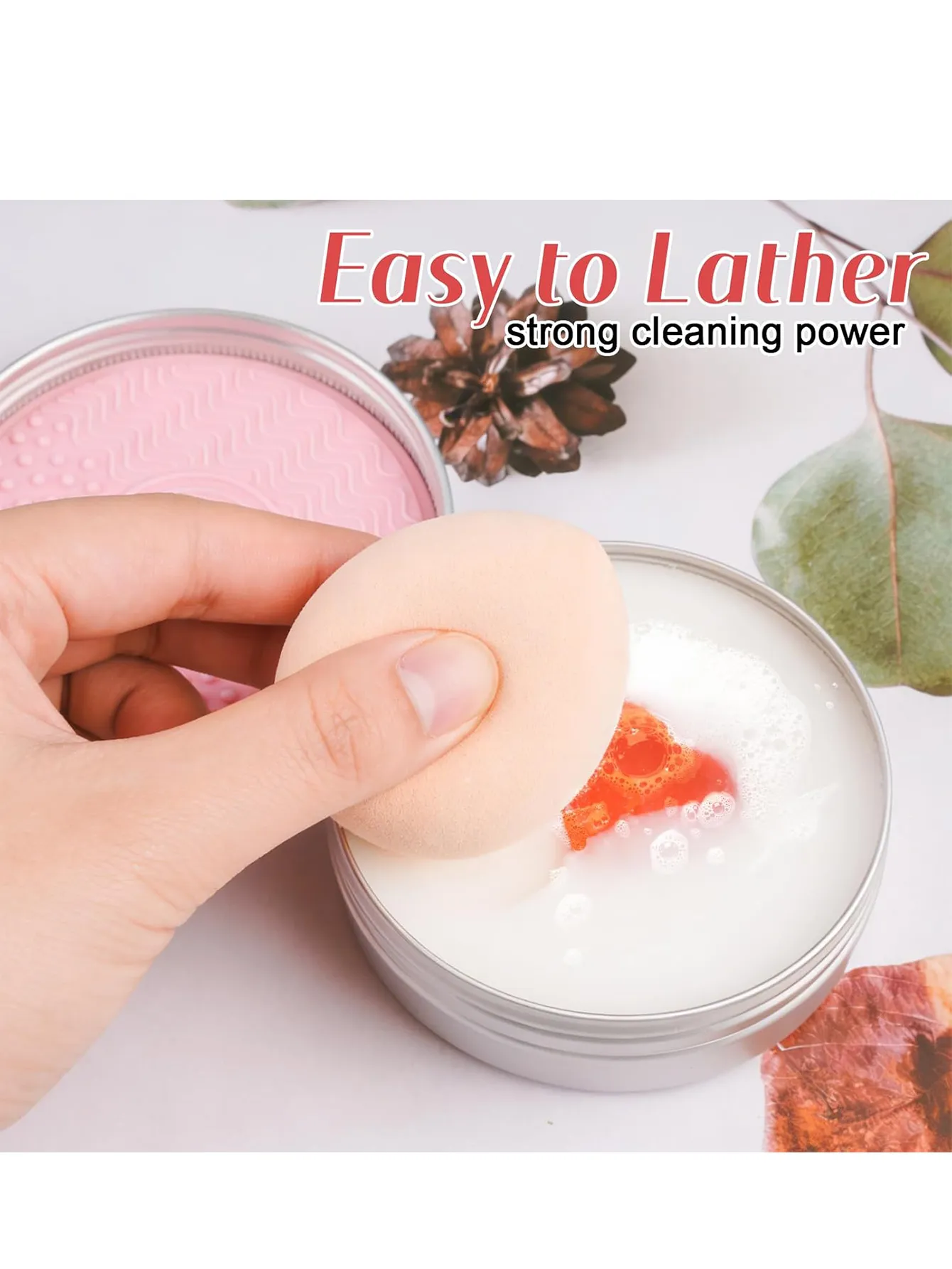 Portable Makeup Brush Cleaning Soap Natural Multipurpose Reusable Travel Cosmetic Cleaner Soap Deep Fast Effective Clean for Makeup Brushes Powder Puffs Various Beauty Washing Supplies