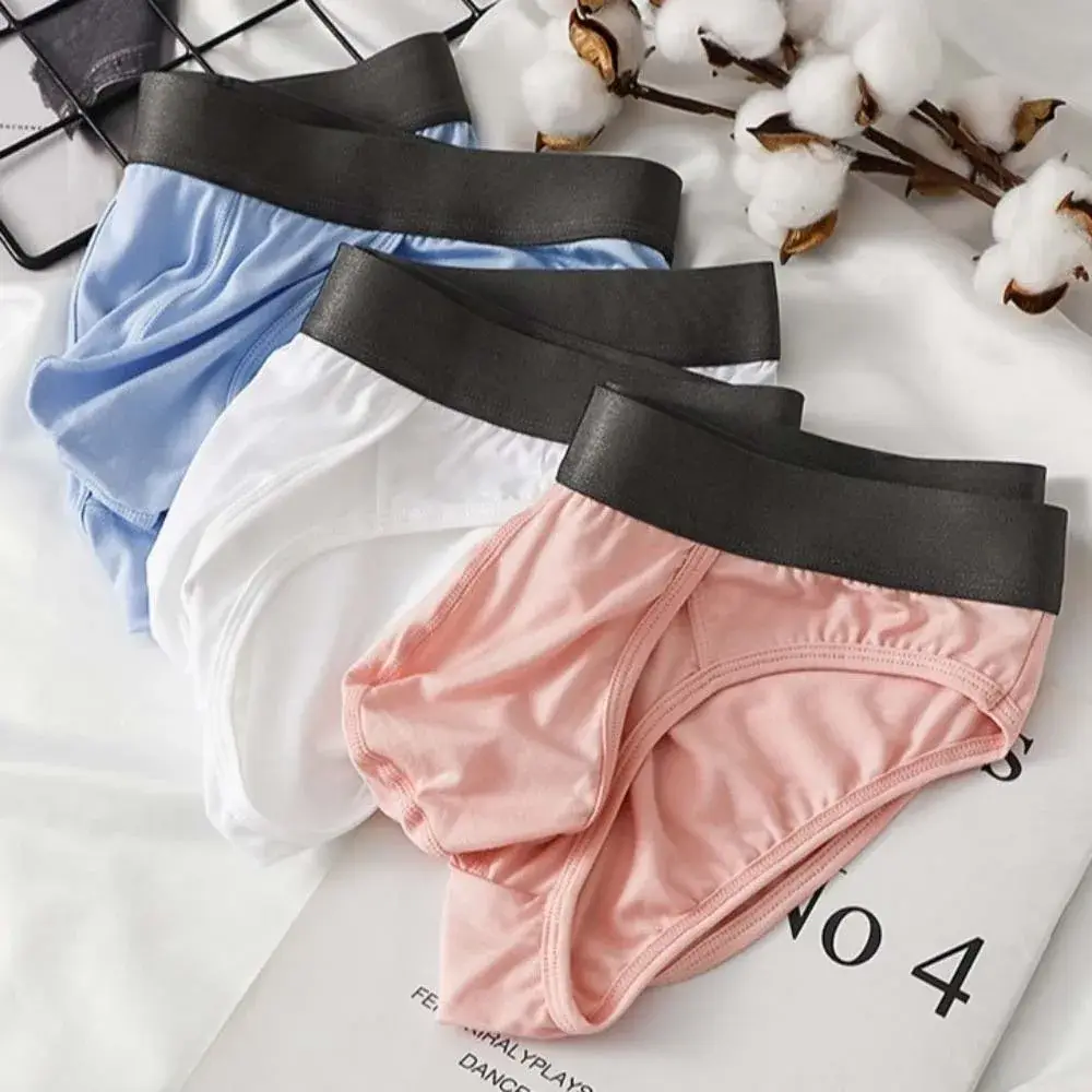 Bamboo Fiber Summer Thin Briefs Men Thin Underpants 2-in-1 Front Opening Men Front Opening Panties Breathable Lingerie