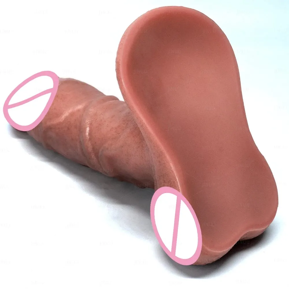 XXL Thick Silicone Dildo with Large Suction Cup Skin-Friendly Soft Silicone Massager Realistic Pore-Level Texture Penis Sex Toy — image 5