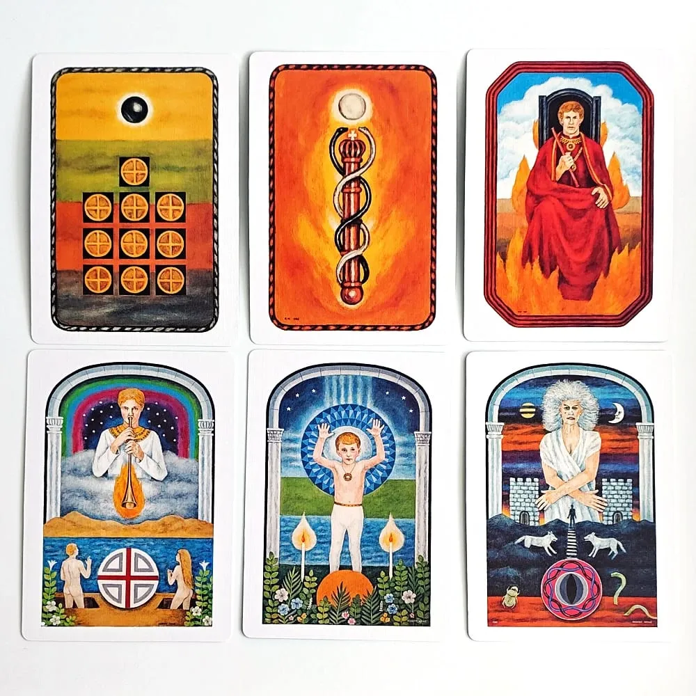 Ang Jungian Tarot Deck sa Rigid Box 78 Double-embossed Card para sa Aktibong Imahinasyon Jung Archetypes Psychology